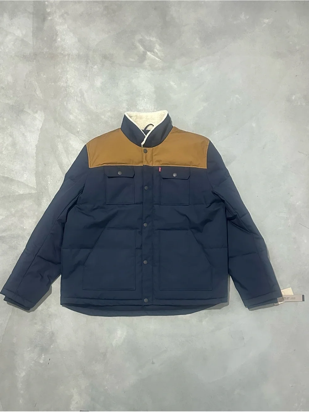 Levi’s Mixed Media Insulated Puffer Jacket XXL Sherpa Ultra Loft NWT Mens
